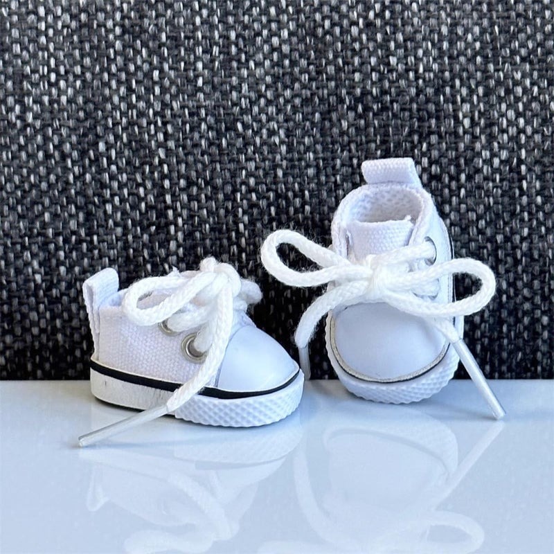 Jojedomo Compatible with Labubu Doll Shoes for 17cm Doll,Shoes Used for Labubu Accessories (F-White) - Image 2
